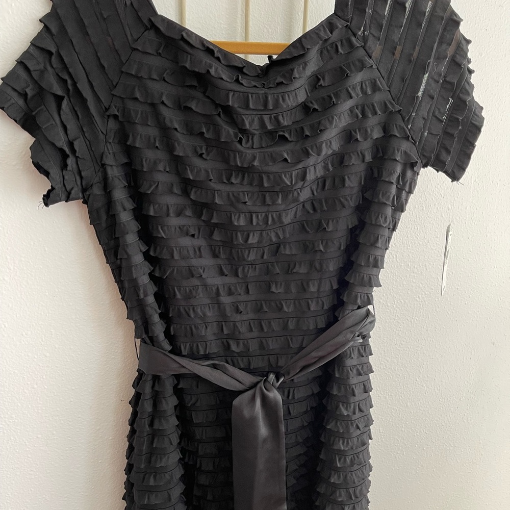 Little Black Dress AGB Lg satin sash